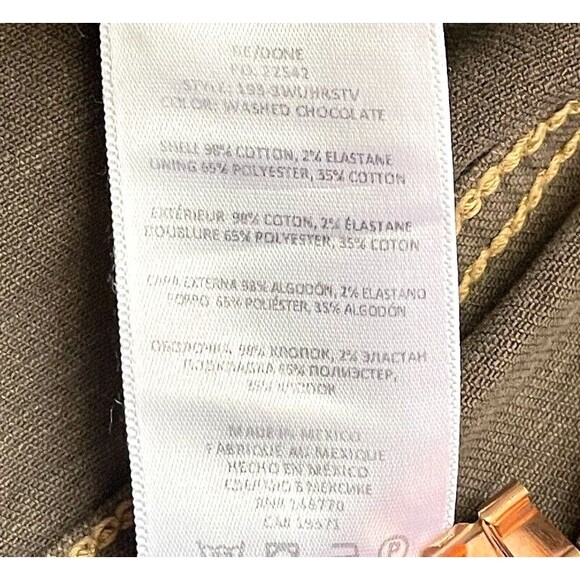 RE/DONE 70s Ultra High Rise Stove Pipe Jeans Womens Size 25 Brown Straight Leg - Picture 9 of 16